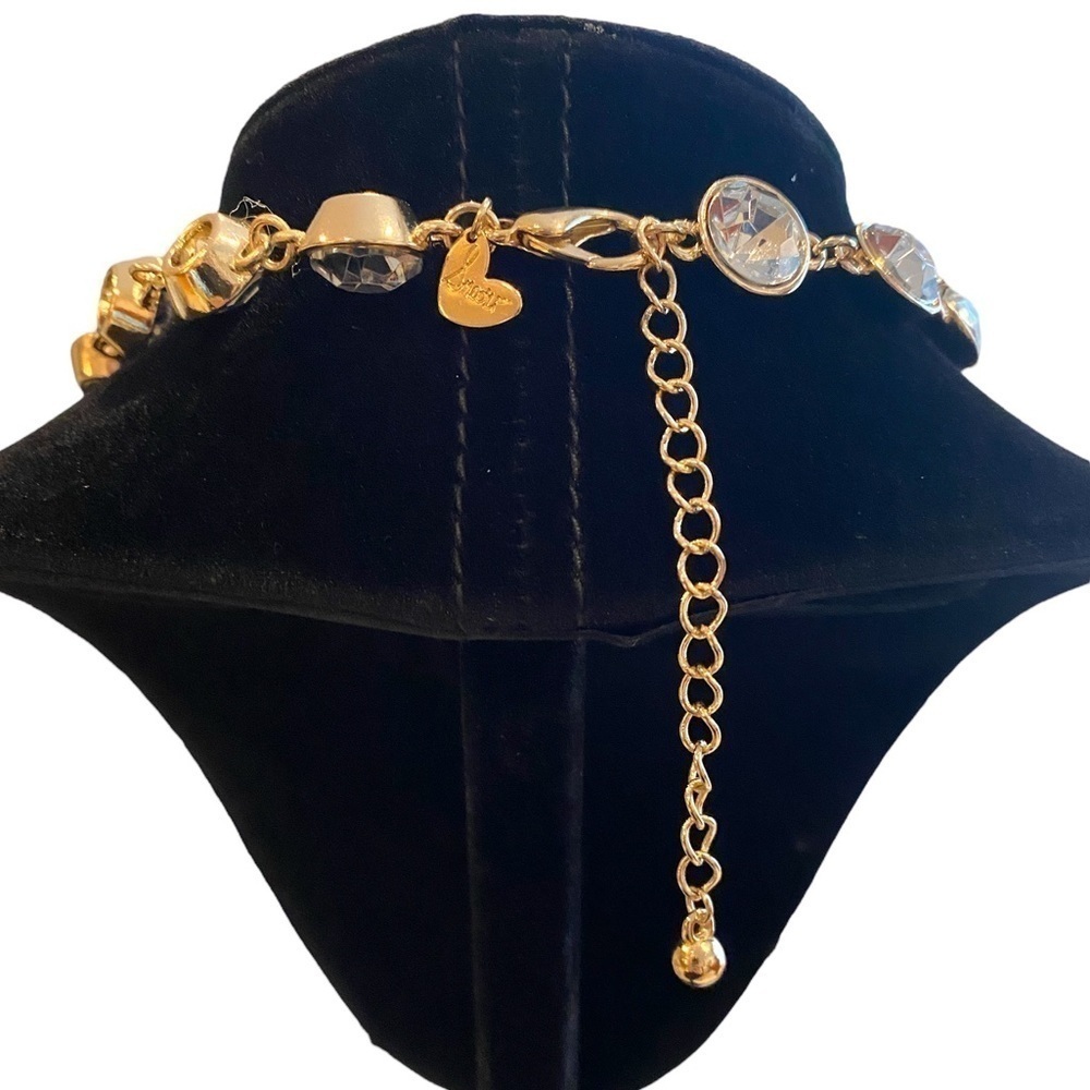 Gold Toned Rhinestone Long Necklace - 29” length plus 3” Extender - Picture 3 of 3